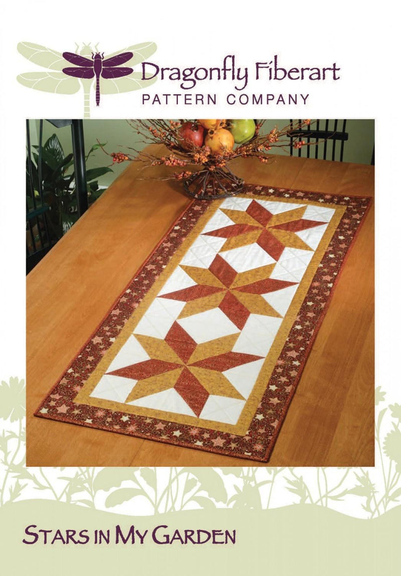 Dragonfly Fiber Arts - Stars in my Garden Tablerunner