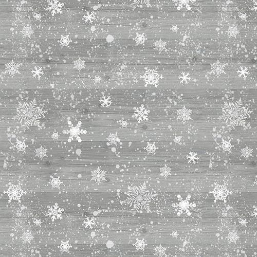 Dreaming of a Farmhouse Chrstimas - Rustic Snowflakes - Gray