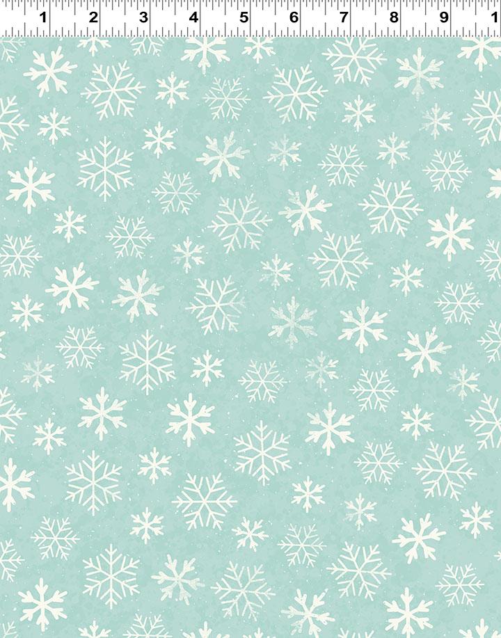 Enchanted Woodland Snowflakes Turquoise
