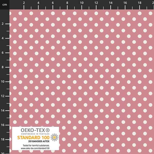 Essentials White Dots on Rose background