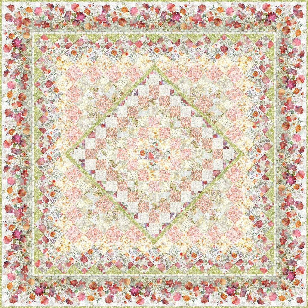 Ethereal Trip Squared Red Version Quilt Kit Bits 'n Pieces Quilt Shop
