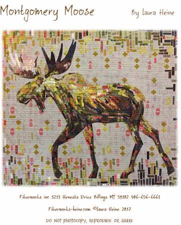 Montgomery Moose Collage Pattern by Laura Heine.