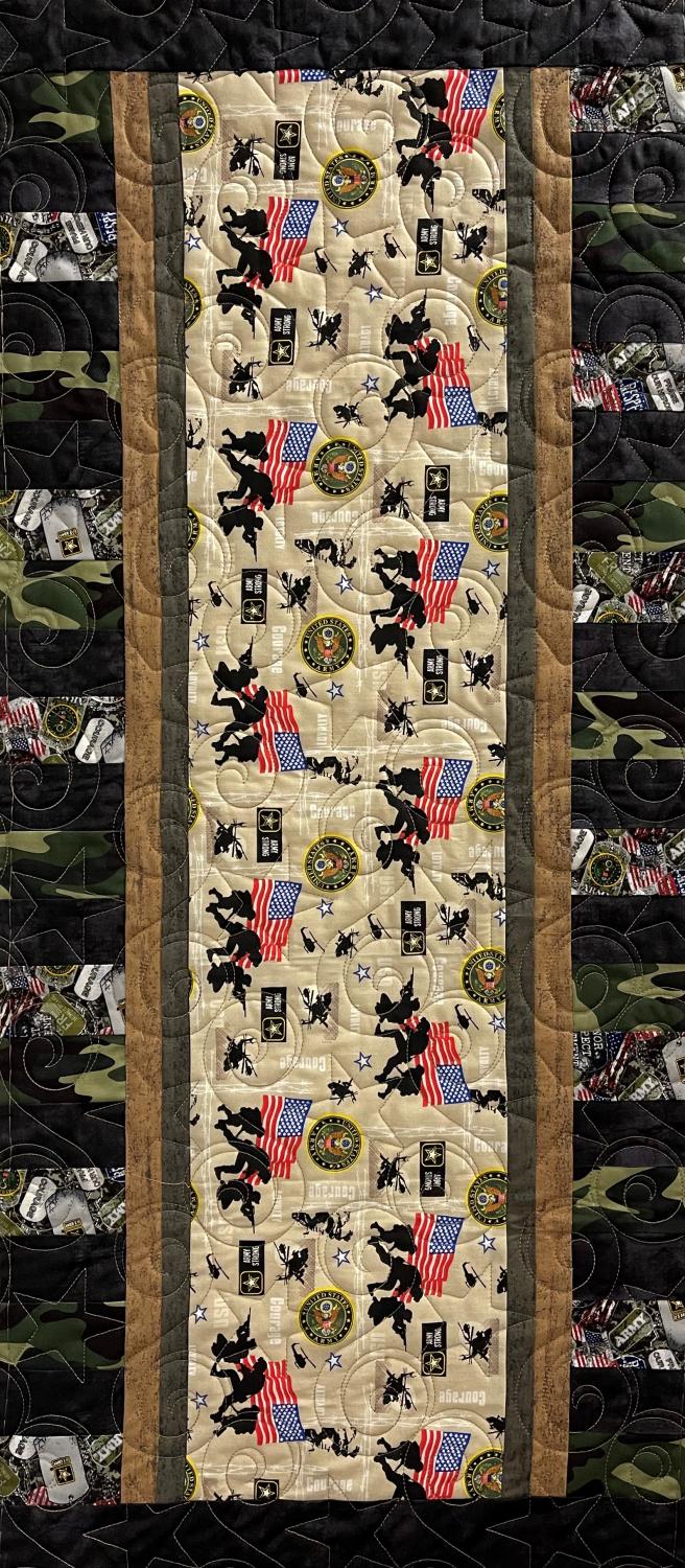 Fab-Focus Table Runner - Army, no pattern