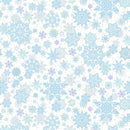 First Frost 108" -Tossed Snowflakes White