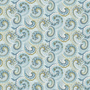French Roses Paisley - Sky