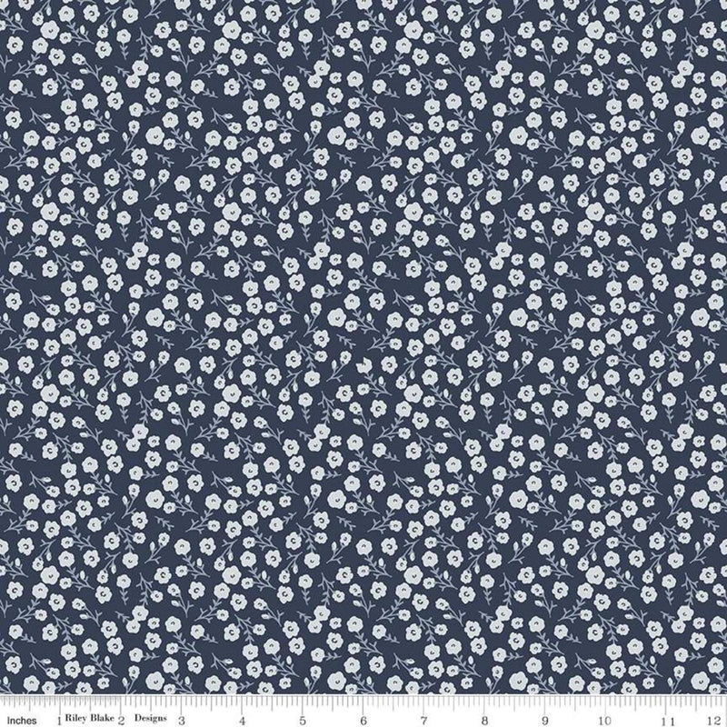 Gingham Foundry Blossoms Navy