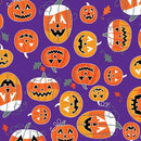 Glow-O-Ween Glowing Pumpkins - Dark Purple