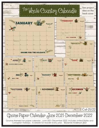 Gnome Paper Calendar June 2021-December 2022