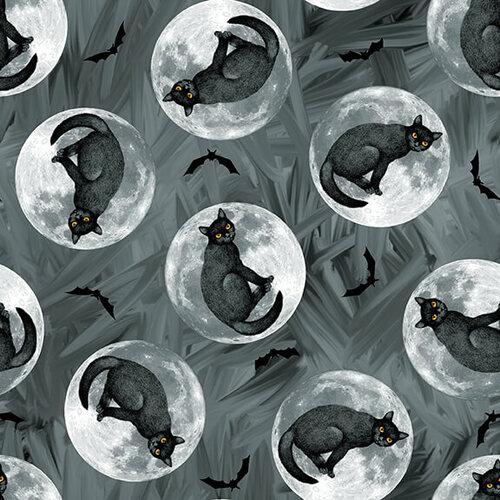Halloween Countdown - Cats in Moons Dk. Gray