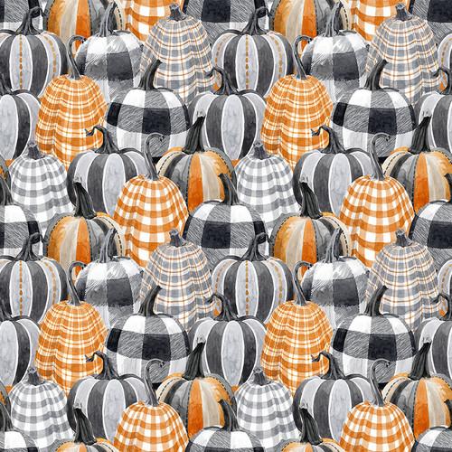 Harvest Classics-Pumpkin Collage - Gray