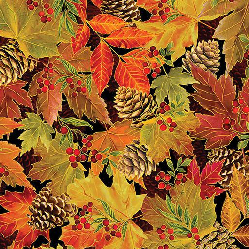 Harvest Festival Harvest Leaves - Black