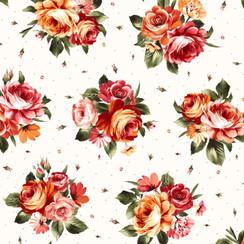 Harvest Rose Flannel  Bouquet - Cream