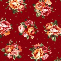 Harvest Rose Flannel  Bouquet - Red