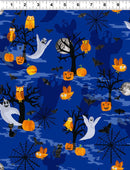 Haunted Hollow- Spooky Forest Royal Blue