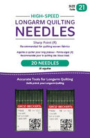 High-Speed Longarm Needles – Two Packages of 10 (Crank 130/21 134MR-5)