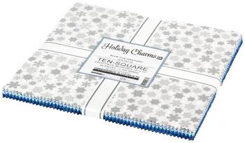 Holdiay Charms 10 in Square  Blue 42pc