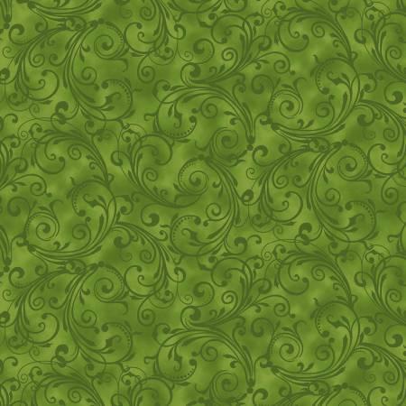 Holiday Happy Place -Green Monotone Swirl