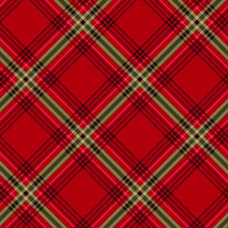 Holiday Happy Place -Red  Bias Plaid
