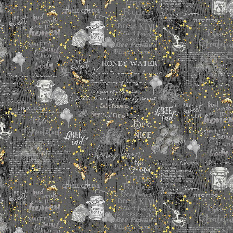 Honey Bee Farm - Hive Rules and Quotes - Grey