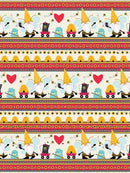 Honey Bee Gnomes Border Stripe