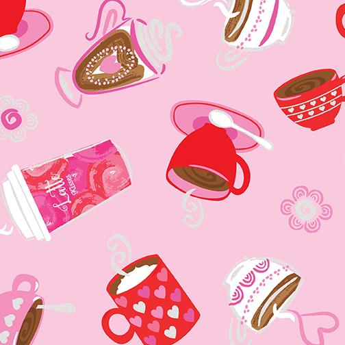 Hugs & Kisses Latte - Pink