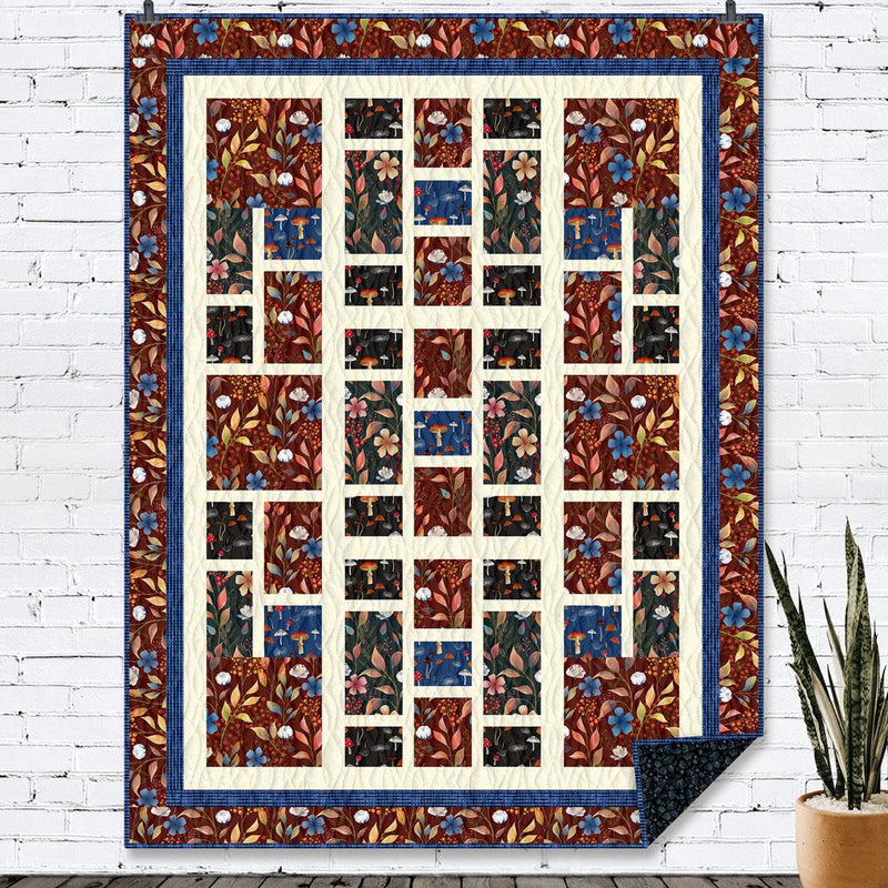 If Frank Were A Quilter - Midnight Flora Quilt Kit - Brick Version