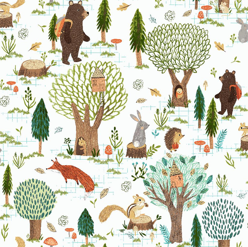 Imagine - Forest Animals White