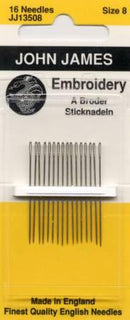 John James - Embroidery / Crewel Needles Size 8