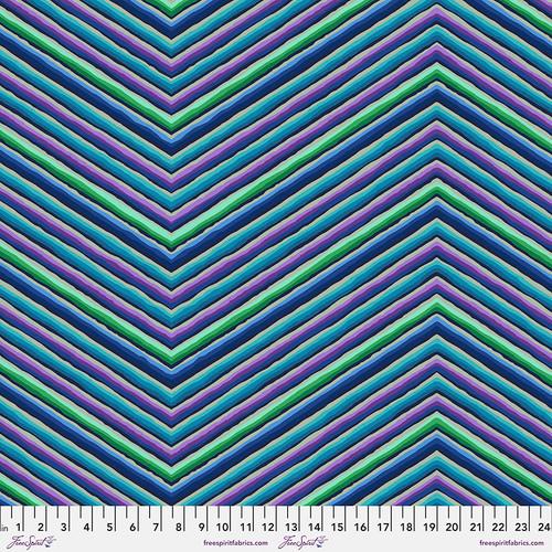 Kaffe Fassett Collective -  Chevron Stripe - Blue