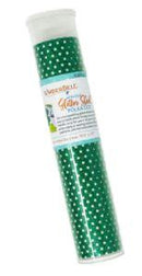 Kimberbell Applique Glitter Sheets - Green Polka Dot