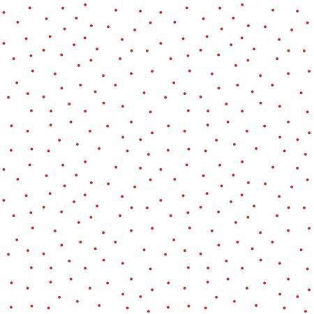 Kimberbell Basics - White/Red Tiny Dots