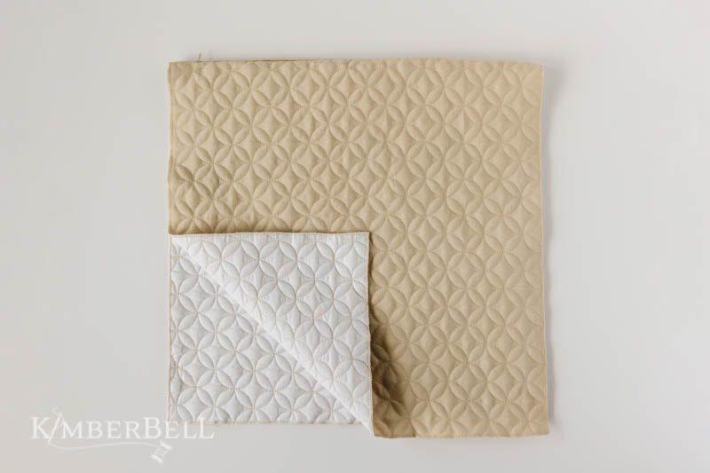 Kimberbell Quilted Pillow Cover Blank, 19 x 19" Sand Linen