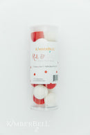 Kimberbell Sugar Wool Felt Balls Red & White