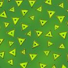 Laurel Burch Basic Triangle - Green/Gold