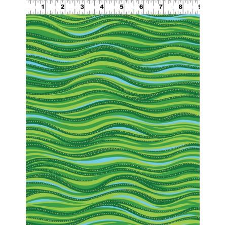 Laurel Burch Basic Wave - Green/Gold