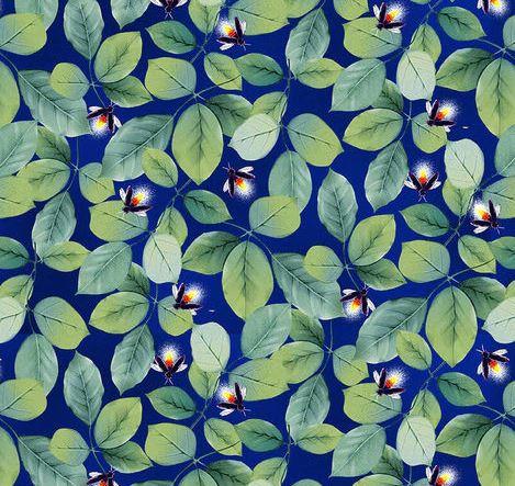 Let Your Light Shine -Foliage with Firefly Glow In The Dark Navy