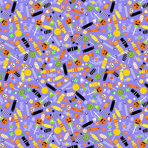 Little Monsters - Tossed Halloween Candy - Light Purple