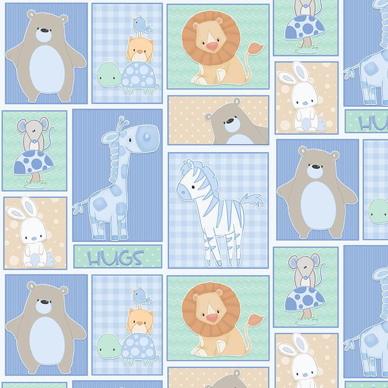 Little Peepers Flannel -  Small Animals Patchwork
