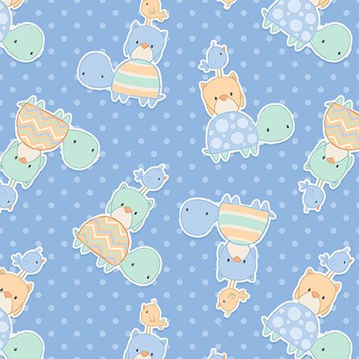 Little Peepers Flannel -  Turtle, Owl, Birdie All Over