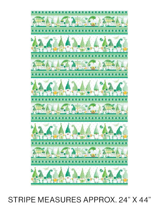Luck of the Gnomes Stripe - White/Green