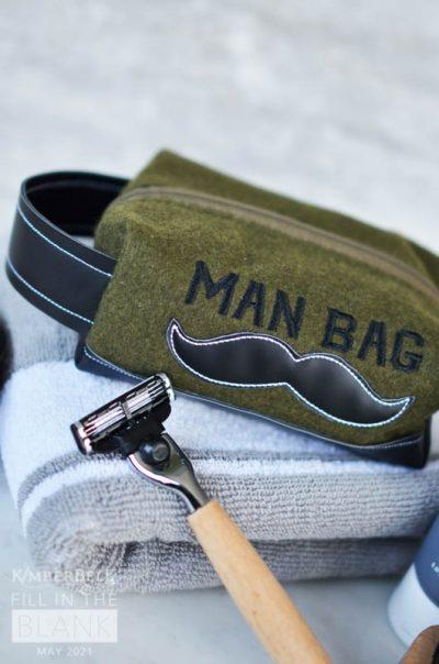 Man Bag Olive Zippered Pouch