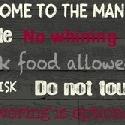 Man Cave - Rules Words Gray