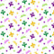 Mardi Gras Confetti - White/Multi