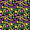 Mardi Gras Tossed Beads - Black/Multi