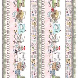 Measure Twice - Pink Sewing Table Border