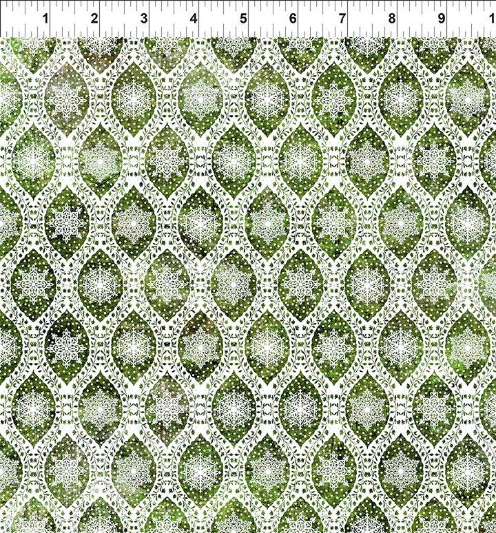 Nature's Winter - Snowflake Ogee - Green