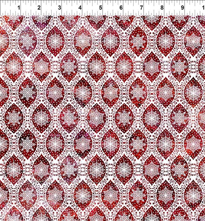 Nature's Winter - Snowflake Ogee - Red