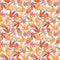 Night Owls - Leaf Allover - Orange