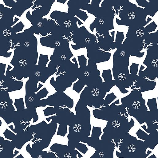 Nordic Cabin Nordic Deer - Navy