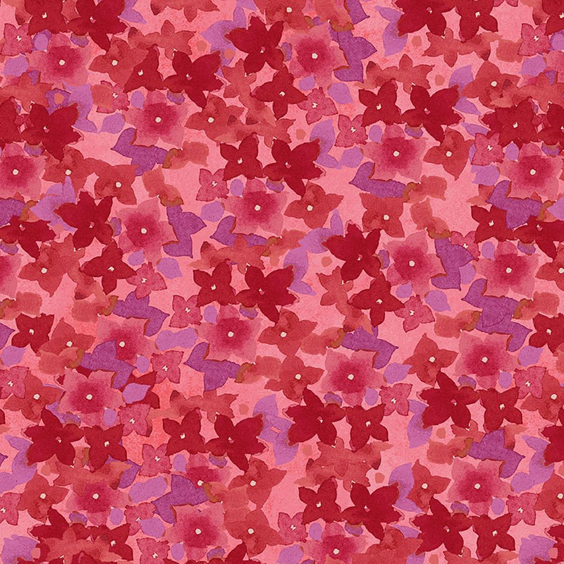 Painted Patchwork - Violets Dark Coral